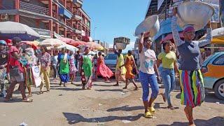 4K  MOST BUSY STREET MARKET IN GHANA ACCRA, AFRICA