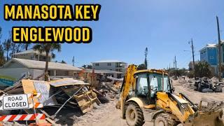 After Hurricane Milton Driving Through Manasota Key Florida (Englewood)