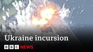 Ukraine attack destroys key Russian bridge in Kursk region | BBC News