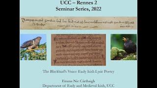 Emma Nic Cárthaigh, 'The Blackbird's Voice: Early Irish Lyric Poetry'