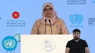 UN-Habitat Chief on the High-level Opening of World Cities Day 2023 | United Nations