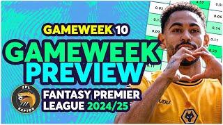 BEST CHEAP FORWARD?  | MY FPL GAMEWEEK 10 PREVIEW | Fantasy Premier League Tips 2024/25