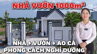 NHÀ VƯỜN BÌNH CHÁNH MỚI NHẤT, SHR rộng 1000m2 có ao vườn, đường xe tải