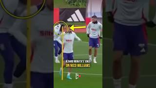 Álvaro Morata’s ‘joke’ on Nico Williams  #morata #footballshorts #nicowilliams