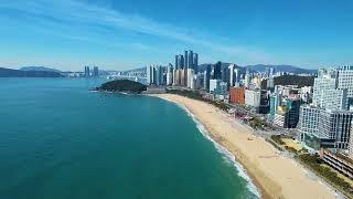 2022 Haeundae, Busan city landscape by a drone