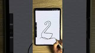 How to draw using numbers | Kids fun drawing number 2 into a bird