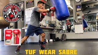 HEAVY BAG TRAINING- Tuf Wear Sabre Pro Boxing Gloves