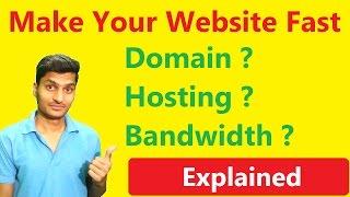 How to make  website faster | What is domain,hosting and bandwidth explained in hindi | Mr Technical