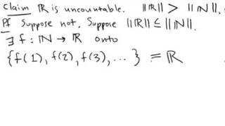 Set theory: different sizes of infinity