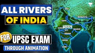 Learn All Rivers of India through Animation in One Video | Indian River System UPSC | Geography