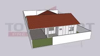 Projeto casa pre moldada com laje 117 m² - Total Fort Pre moldados. Tel 15 996897243