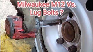 Milwaukee FIWF12 M12 Stubby with 4Ah battery test on lug bolts