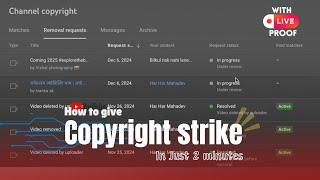 2 min me Youtube pe COPYRIGHT strike kese de || how to give copyright strike on YouTube