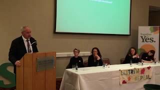 Dr Peter Boylan speaks at the launch of Leitrim Together for Yes.
