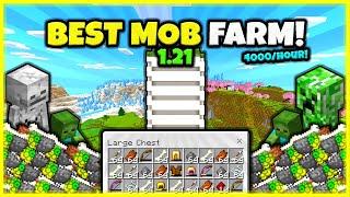 BEST MOB XP FARM EVER!! (VERY FAST!!) In Minecraft Bedrock 1.21