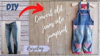 CONVERT OLD JEANS INTO JUMPSUIT / ESKİ KOT PANTOLONDAN ÇOCUK TULUMU / КОМБИНЕЗОН ИЗ СТАРЫХ ДЖИНСОВ