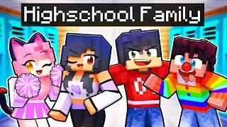 Having a HIGHSCHOOL FAMILY in Minecraft!