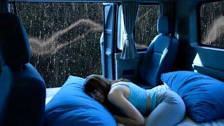 Soothing Rain and Thunder Sounds for Sleep | Cozy Car Storm Sounds  ASMR MOOD️
