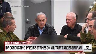 Israel conducting "precise strikes on military targets in Iran," IDF says