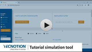 Introduction to the online motor selector - simulation tool