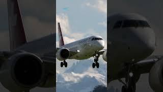 Swiss Alps Panorama: Embraer E190-E2's Breathtaking Approach into Bern ️