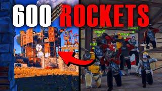 How a Team DESTORYS a BASE 600 ROCKET RAID - Rust Console Edition