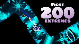 [4K] The FIRST 200 EXTREME DEMONS in Geometry Dash [200K Special]