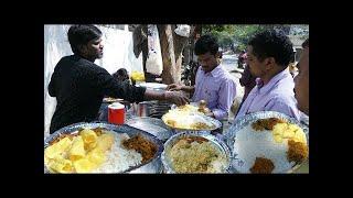 Cheapest RoadSide Unlimited Meals | Indian Street Food | #Meals #Vegmeals #NonVegMeals/wourld famous