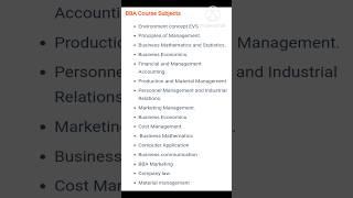 Bba Course Subjects l Bba Subjects l Bba Syllabus l #shorts #youtubeshorts #shortvideo #gk #viral