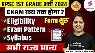 RPSC 1st Grade New Vacancy 2024 | RPSC School Lecturer Syllabus, Eligibility & Exam Date by Priyanka