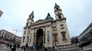 ⁴ᴷ⁵⁰ Walking Budapest  from Széchenyi Chain Bridge to St. Stephen's Basilica