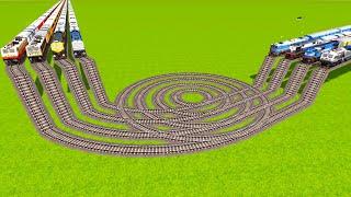 EIGHT TRAINS LEAVING FACE TO FACE ON BIG FOUR CIRCLE RAILWAY LINES|Train simulator|Railworks 2025|