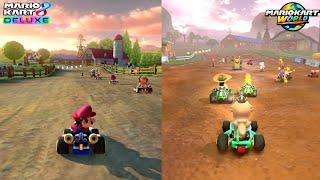 Moo Moo Meadows Direct Comparison | Mario Kart World vs. Mario Kart 8 Deluxe