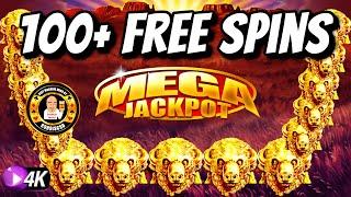 OVER 100 FREE GAMES Pays MASSIVE JACKPOT on Buffalo Gold