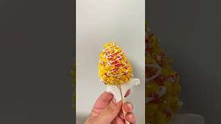 Corn strawberry #corn #strawberry #candy #viral #chocolate #corn #diy #chocolatecovered #candyasmr