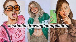 aesthetic drawing compilation  get inspired