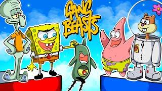 BOB ESPONJA SE ENFRENTAM NO GANG BEASTS ! - Bob Estevão, Milla Molusco e Milly Sandy #soporcausa