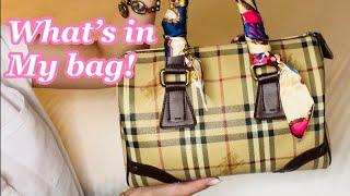 What’s in my BURBERRY BOSTON BAG! #whatsinmybag