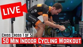 50 min Indoor Cycling Workout  Criss Cross 1 of 5 LIVE Coach Session 1