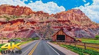 Capitol Reef National Park Scenic Drive on Utah Route 24 4K