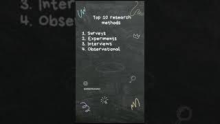 Ideal Research Methods: Top 10 Approaches for In Depth Insights | Life Elevate 360 #shorts  #360