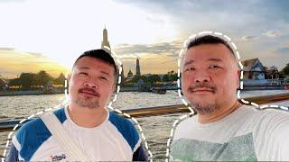 曼谷旅遊vlog  I ICONSIAM 的 Meridian Cruise 日落晚餐遊輪 | 夜遊昭披耶河(湄南河)全紀錄 | 甲板位 599 泰銖日落到夜景泰超值了