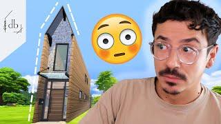 Building a 2 TILE WIDE TOWNHOUSE | The Sims 4