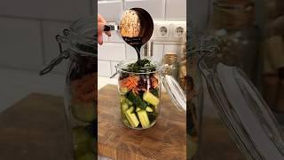 Вкусный салатик в банке 🫙#рецепты #закуска #огурцы #салат