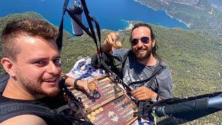 @AlperRENDE ile Havada Tavla-Kahve-Backgammon Party in the Sky Vol-1-Paragliding-Flying Coffee Shop