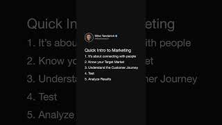 Quick Intro to Marketing ... #shorts