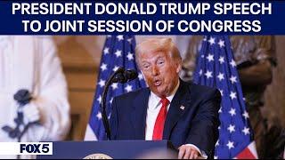 President Donald Trump delivers speech to joint session of Congress