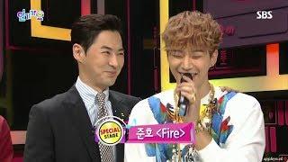 "Fire" 신곡 소개, 선배 장난에 부끄러워~웃는 2PM 준호( Shy 2PM's Junho ジュノ) #shorts