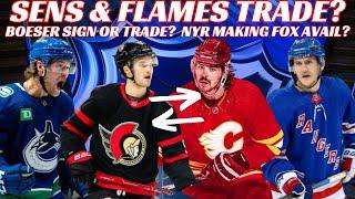 NHL Trade Rumours - Huge Sens & Flames Trade? NYR & Canucks, Nylander Waived & Oilers Claim Regula