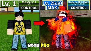 Beating Blox Fruits as Trafalgar Law! Lvl 0 to Max Lvl Full Human v4 Awakening Noob to Pro!